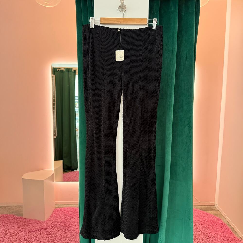 Free People Velvet Penny Pull On Flares Black S